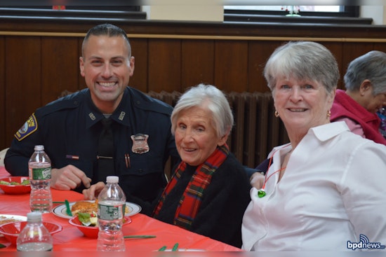 Boston Police Join in Festive Merriment at Veronica Smith Senior Center Holiday Party