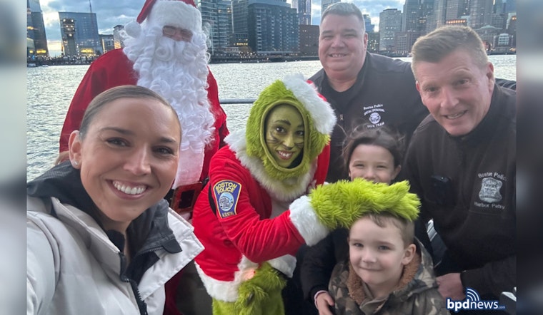 Boston Police Sparkle Alongside Community at Annual Martin’s Park Holiday Ship Lighting Ceremony