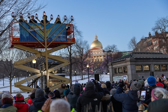 Boston's Hanukkah Spirit Ignited with Lighting of One of New England's Tallest Menorahs on Boston Common