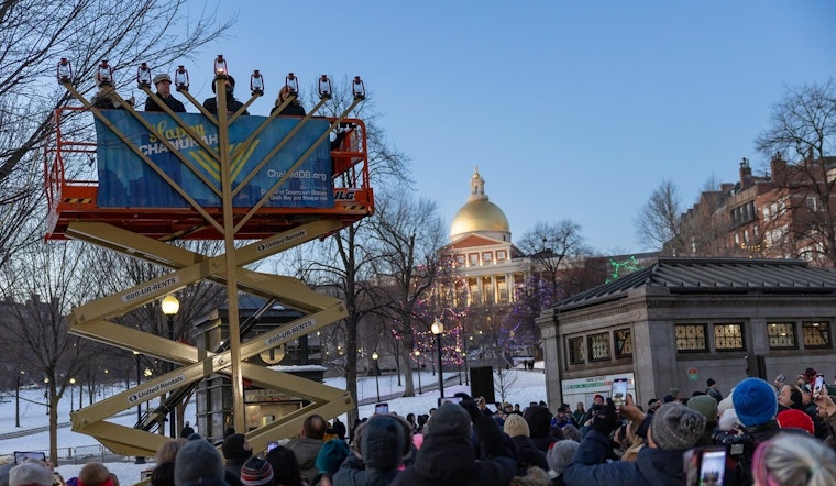 Boston's Hanukkah Spirit Ignited with Lighting of One of New England's Tallest Menorahs on Boston Common