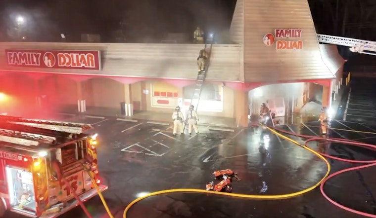 Charlotte Fire Department Battles Blaze at East Charlotte Family Dollar Store