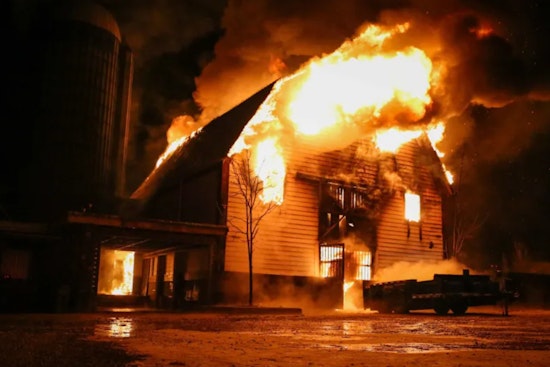 Christmas Eve Tragedy in Marengo, Three Horses and Pony Perish in Massive Barn Fire
