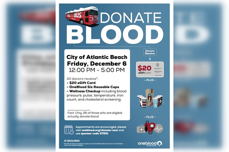 City Hall to Host Blood Drive This Friday with $20 eGift for Donors