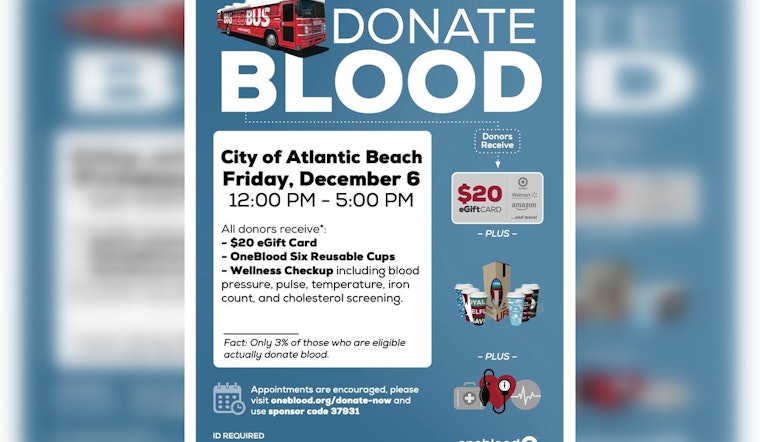 City Hall to Host Blood Drive This Friday with $20 eGift for Donors