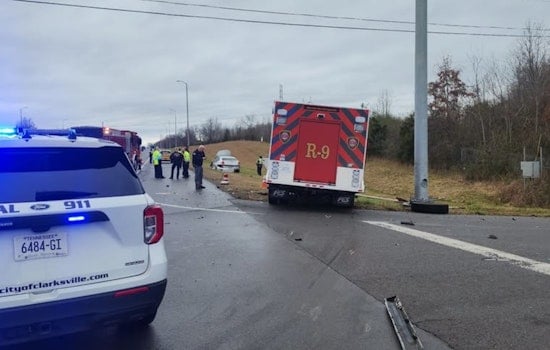 Clarksville Emergency Vehicle Involved in Collision, Police Investigate Crash on 101st Airborne Division Parkway
