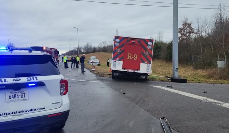 Clarksville Emergency Vehicle Involved in Collision, Police Investigate Crash on 101st Airborne Division Parkway