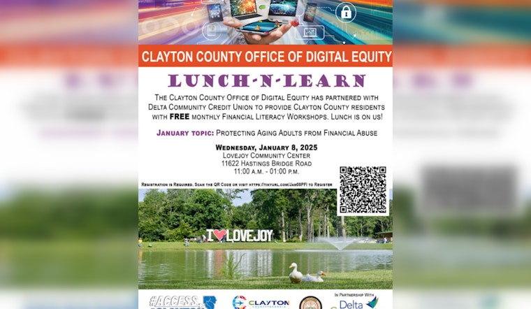 Clayton County and Delta Community Credit Union Team Up to Offer Free Financial Literacy Workshops for Seniors