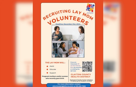 Clayton County Health District Seeks Volunteer 'Lay Moms' to Support New Parents through PFCI Program