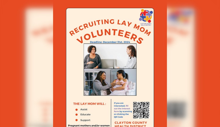 Clayton County Health District Seeks Volunteer 'Lay Moms' to Support New Parents through PFCI Program
