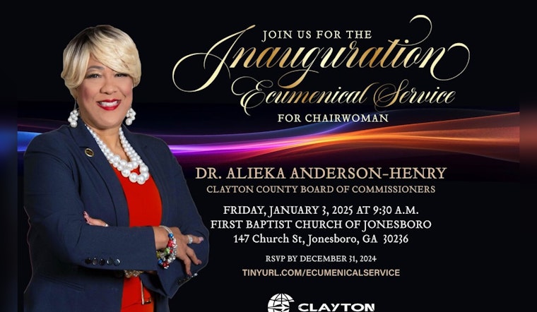 Clayton County to Celebrate Chairwoman Dr. Alieka Anderson-Henry with Inaugural Ecumenical Service in Jonesboro