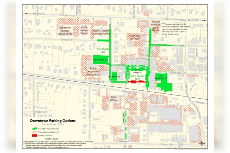 Collierville Enhances Holiday Safety by Pedestrianizing Section of North Rowlett Street Near Town Square
