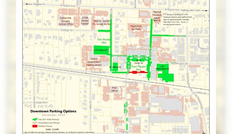 Collierville Enhances Holiday Safety by Pedestrianizing Section of North Rowlett Street Near Town Square