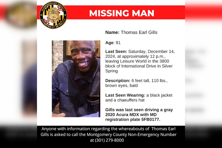 Community Assistance Sought in Montgomery County for Missing 81-Year-Old Thomas Earl Gills