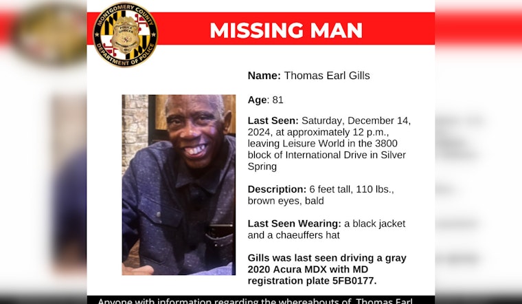 Community Assistance Sought in Montgomery County for Missing 81-Year-Old Thomas Earl Gills