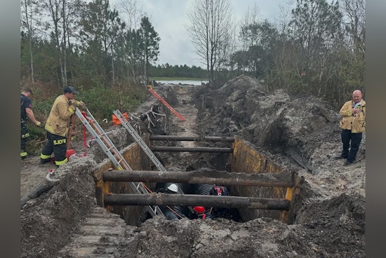 Construction Worker Rescued from 10-Foot Trench by St. Johns County Fire Rescue Team