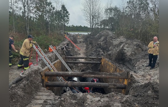Construction Worker Rescued from 10-Foot Trench by St. Johns County Fire Rescue Team
