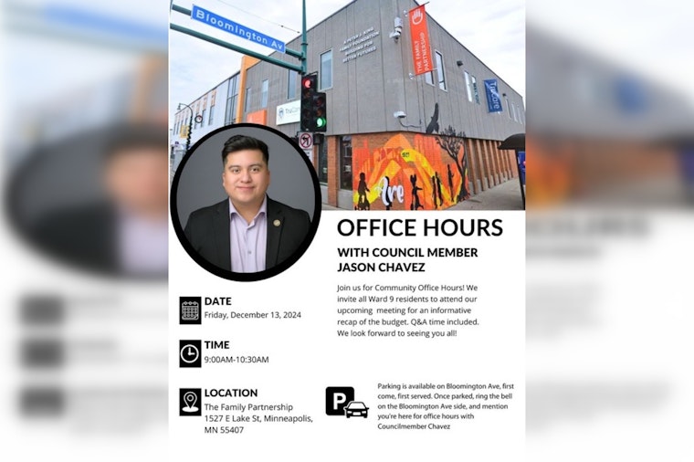 Council Member Jason Chavez Reschedules Minneapolis Ward 9 Office Hours to The Family Partnership Due to Construction
