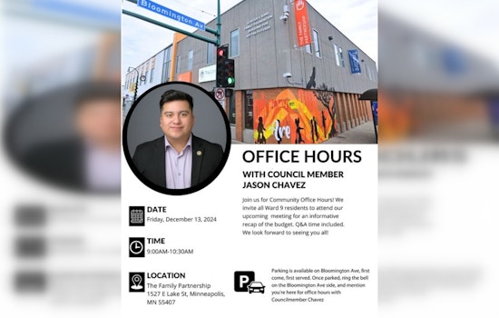 Council Member Jason Chavez Reschedules Minneapolis Ward 9 Office Hours to The Family Partnership Due to Construction