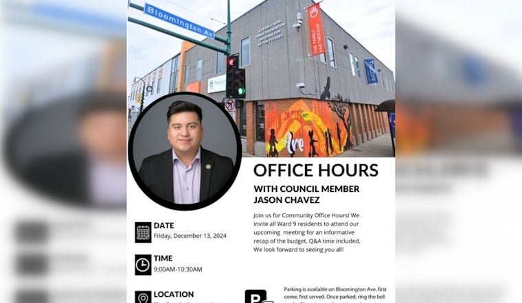 Council Member Jason Chavez Reschedules Minneapolis Ward 9 Office Hours to The Family Partnership Due to Construction