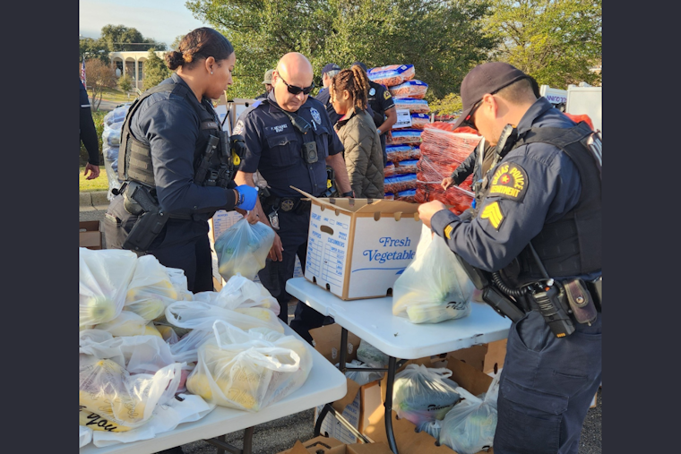 Dallas Police Spreads Holiday Cheer with Fifth Annual Christmas Food Giveaway at Paul Quinn College