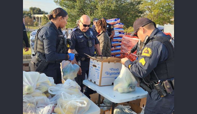 Dallas Police Spreads Holiday Cheer with Fifth Annual Christmas Food Giveaway at Paul Quinn College