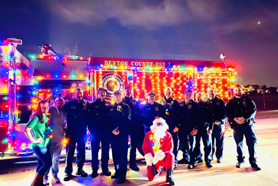 Denton County ESD #1 Announces Santa's Festive Fire Truck Tour through Pecan Square by Hillwood