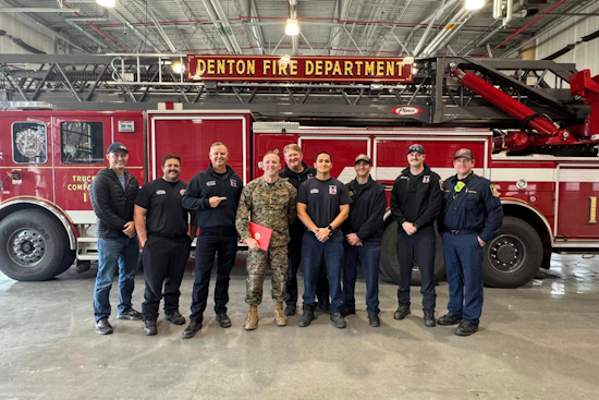 Denton Fire Department Celebrates Lt. Kevin Tye's Promotion to Gunnery Sergeant in the Marine Corps