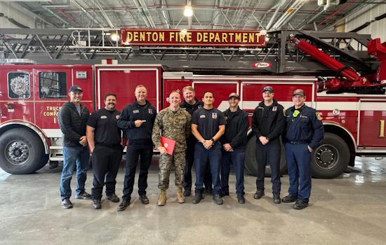Denton Fire Department Celebrates Lt. Kevin Tye's Promotion to Gunnery Sergeant in the Marine Corps