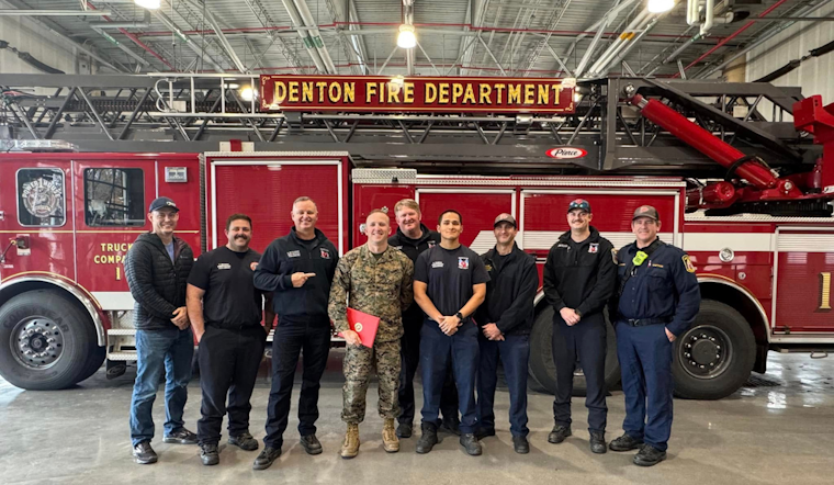 Denton Fire Department Celebrates Lt. Kevin Tye's Promotion to Gunnery Sergeant in the Marine Corps