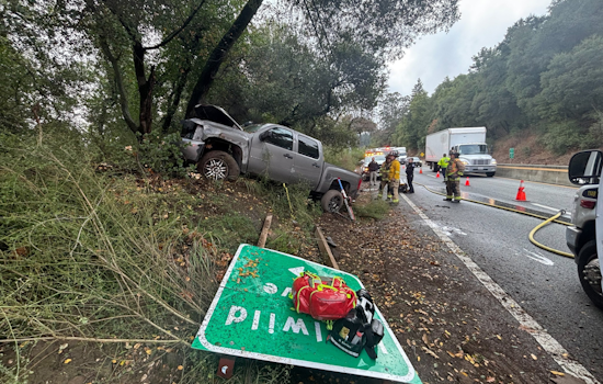 Driver Rescued by Firefighters After Vehicle Collides with Tree on Highway 17 in Santa Clara County