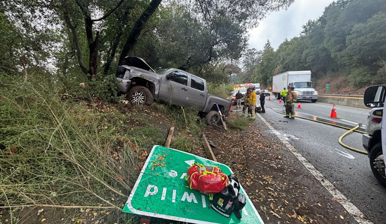 Driver Rescued by Firefighters After Vehicle Collides with Tree on Highway 17 in Santa Clara County