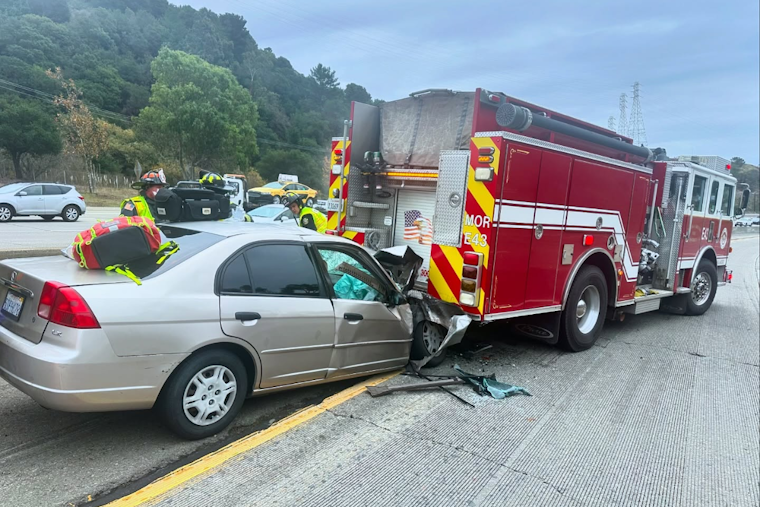 Driver Sustains Serious Injuries After Colliding with Fire Engine on Oakland's SR-24, CHP Reports