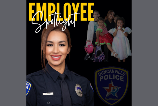 Duncanville Celebrates Officer Michelle Arias for Exceptional Community Engagement and Crime Prevention Efforts