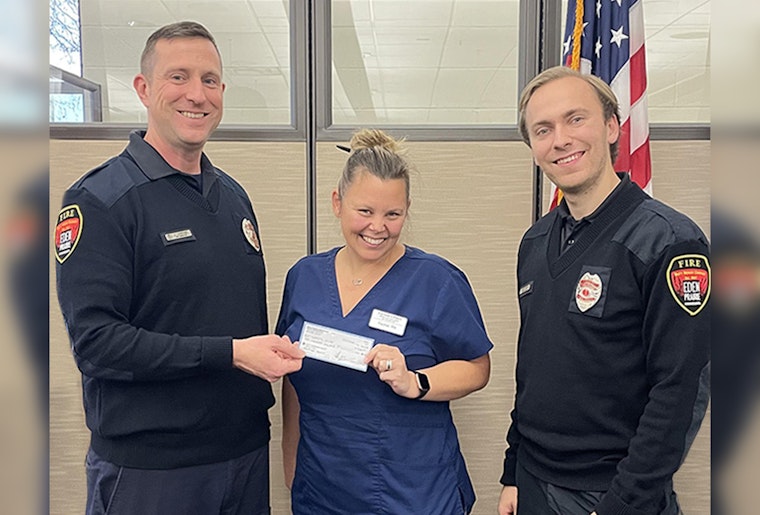 Eden Prairie Firefighters Donate $10,000 for Fire Safety Upgrades at Local Group Home