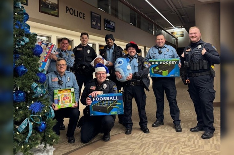 Eden Prairie Police Transform Squad Cars into Sleighs for Toys for Tots Drive
