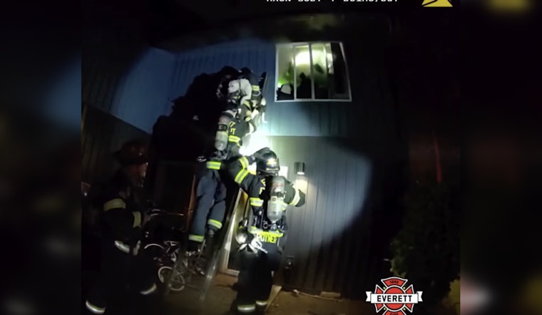 Everett Firefighters Heroically Rescue Man and Dog from Apartment Fire on W Casino Rd
