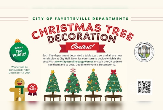 Fayetteville Residents Invited to Judge Festive City Hall Christmas Tree Contest