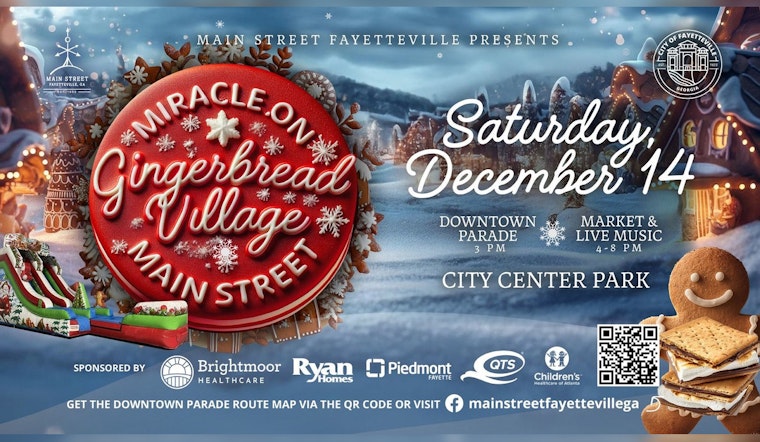 Fayetteville's Miracle on Main Street Celebration Returns with Parade and Gingerbread Village-Themed Market