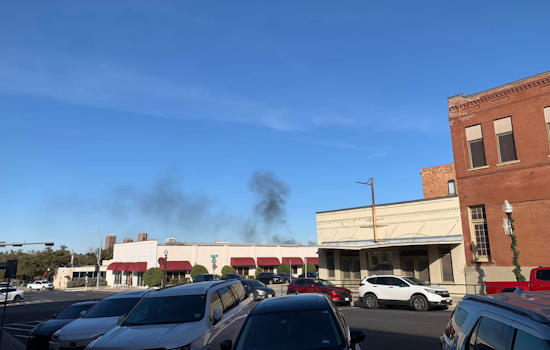 Firefighters Tackle Major Blaze in East Denton, Smoke Visible from the Square