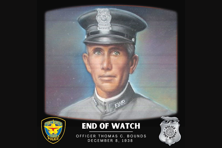 Fort Worth Police Department Grieves Loss of Officer Thomas C. Bounds to On-Duty Heart Attack