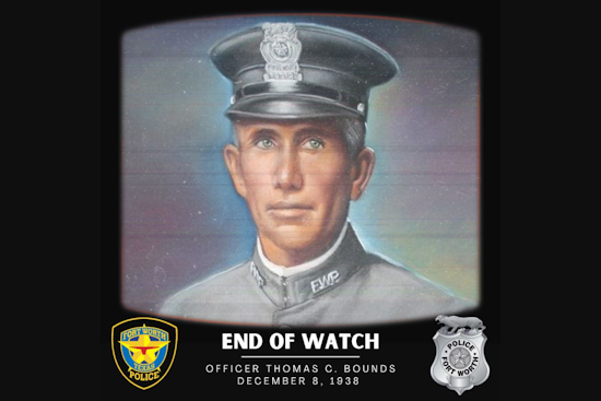 Fort Worth Police Department Grieves Loss of Officer Thomas C. Bounds to On-Duty Heart Attack