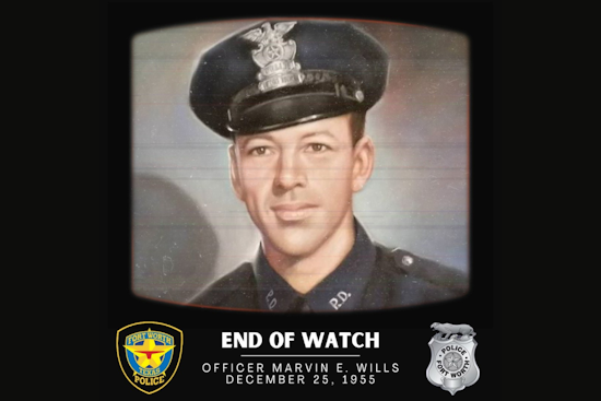 Fort Worth Police Honor Legacy of Officer Marvin Elton Wills, Slain on Christmas Night in 1955