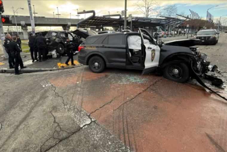 Four Injured as Two BART Police Cars Collide Near West Oakland Station