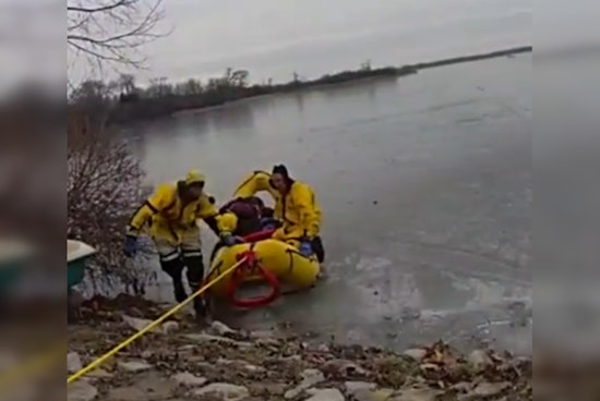 Franklin Man Rescued by Brave Dive Team Member After Falling Through Thin Ice on Wind Lake
