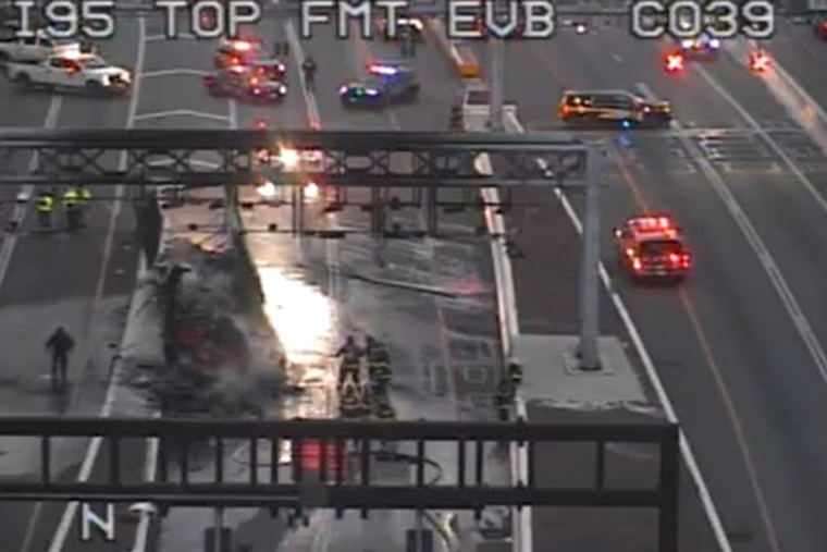 Fuel Leak and Fire Disrupt I-95 South Traffic Near Fort McHenry Tunnel in Baltimore
