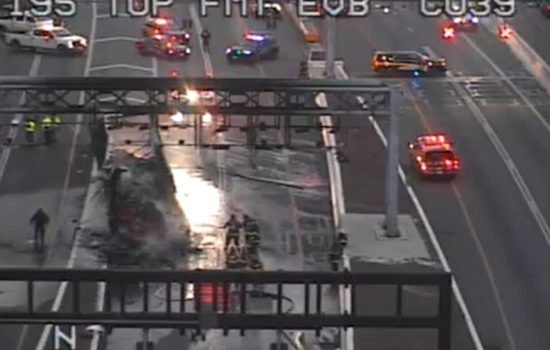 Fuel Leak and Fire Disrupt I-95 South Traffic Near Fort McHenry Tunnel in Baltimore