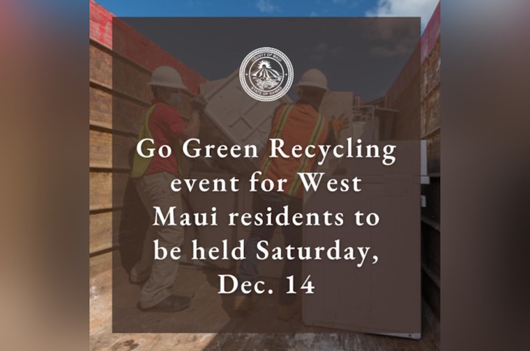 Go Green Recycling Event in Lahaina Offers Free Disposal of Bulky Items for West Maui Residents