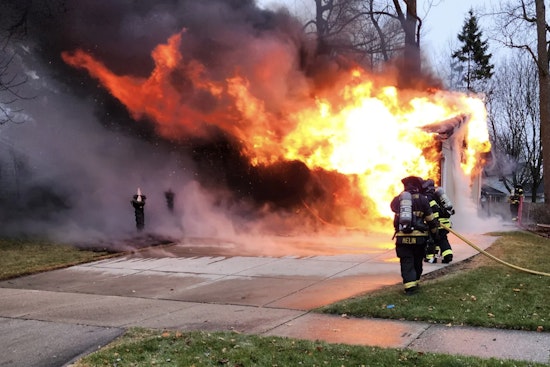Grafton Firefighters Save House After Garage Catches Fire, Residents and Pets Unharmed