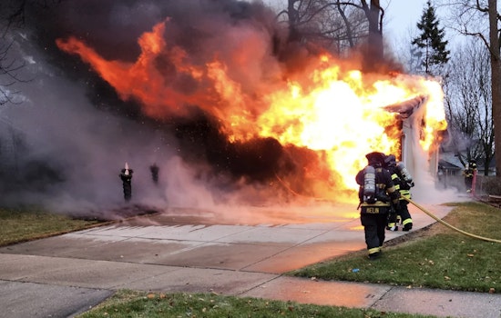 Grafton Firefighters Save House After Garage Catches Fire, Residents and Pets Unharmed