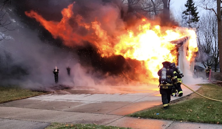Grafton Firefighters Save House After Garage Catches Fire, Residents and Pets Unharmed